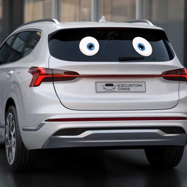 looking cartoon eyes car sticker custom animal car accessories kaa9i