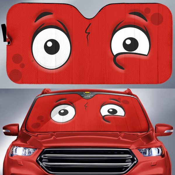looking cartoon eyes car windshield sun shade b5dnb