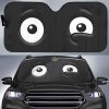 Looking Cartoon Eyes Car Windshield Sun Shade