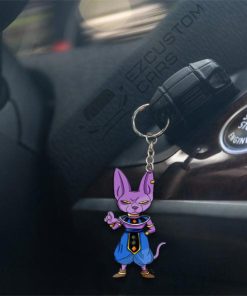 lord beerus keychains custom dragon ball anime car accessories mc2cf