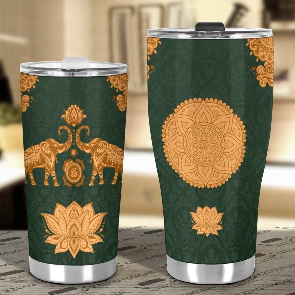 lotus x elephant car tumbler cup custom elephant car accessories jbpik