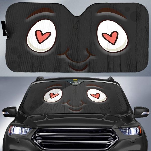 love cartoon eyes car sun shade custom car accessories bfboi