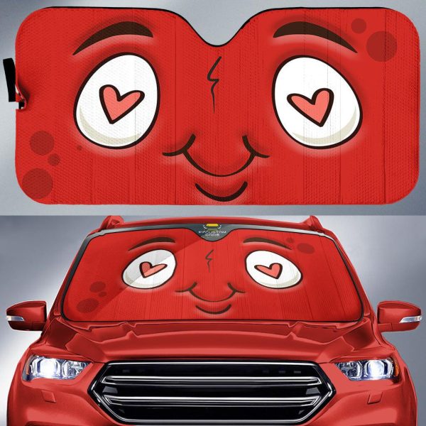 love cartoon eyes car sun shade custom car accessories k1lom