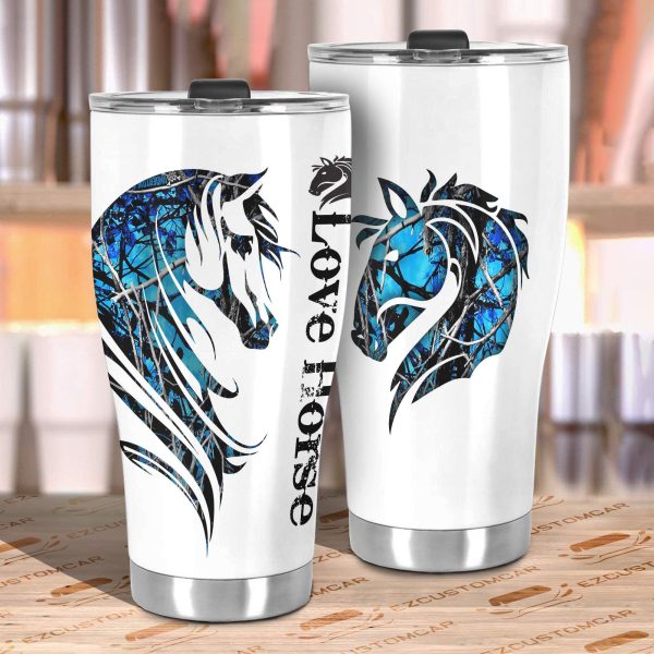 love horse car tumbler cup custom horse car accessories dldyo