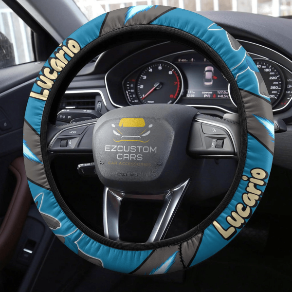 lucario pokemon anime steering wheel cover 3lglb