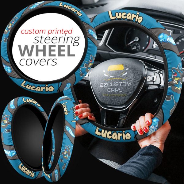 lucario pokemon anime steering wheel cover tz7qo