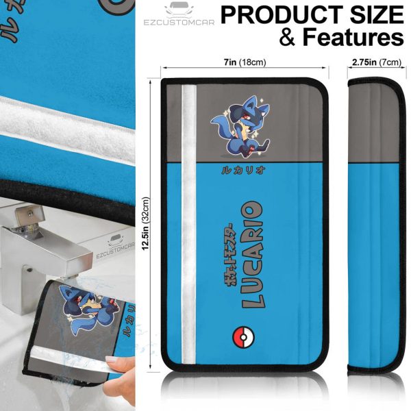 lucario seat belt cover custom pokemon gift car accessories hjdwm