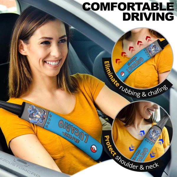 Lucario Seat Belt cover – Custom Pokemon Gift Car Accessories
