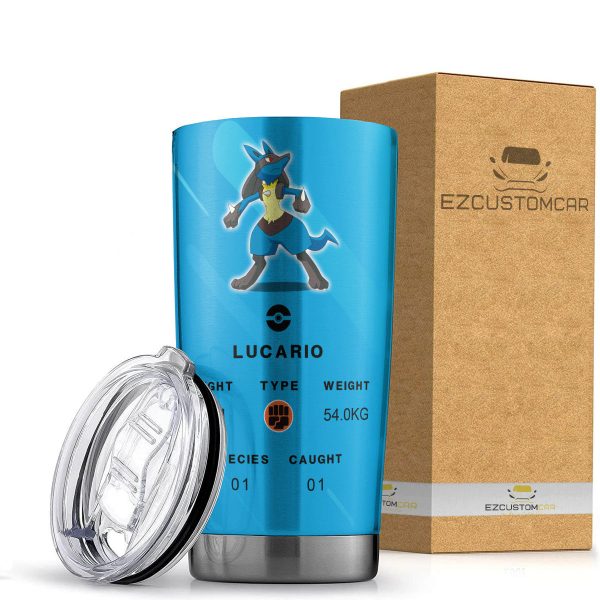 Lucario Travel Mug – Ideal Tumbler for Your Pokemon Collections