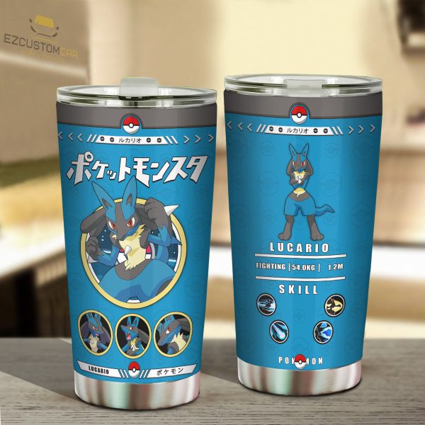 lucario travel mug ideal tumbler for your pokemon collections lkwdh