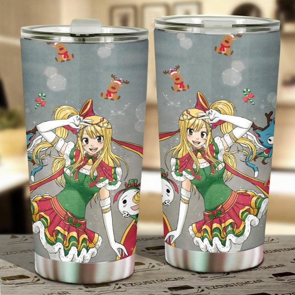 Natsu x Lucy Car Tumblers Cup Custom Fairy Tail Car Accessories