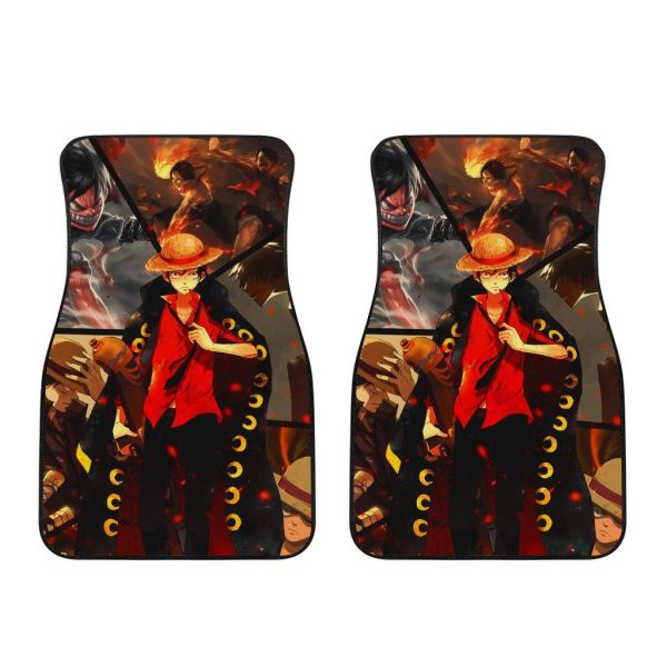 luffy car floor mats one piece anime car accessories fan gift 8cfpv