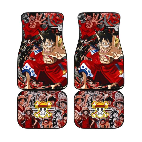 Luffy Car Floor Mats Custom One Piece Luffy Flag Car Accessories