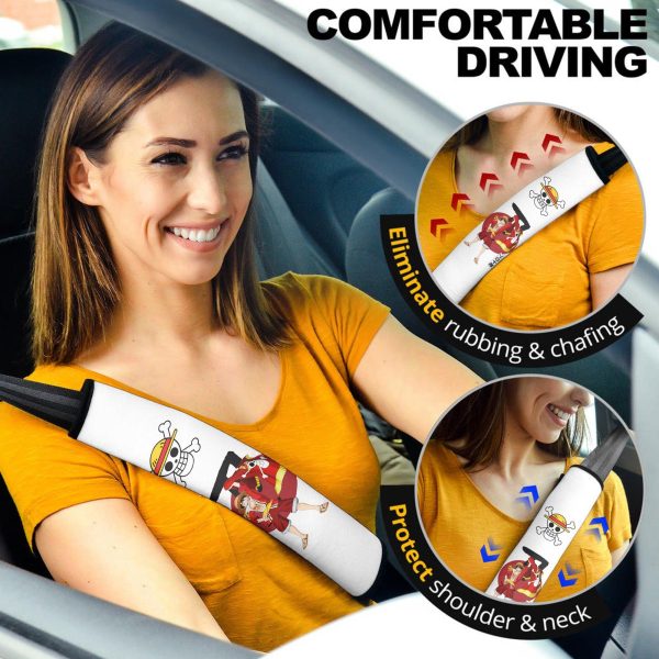 luffy seat belt covers custom one piece luffy flag car accessories y74tl