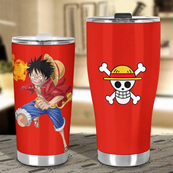 luffy stainless steel tumbler custom one piece anime car accessories qialr