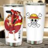 Luffy Stainless Steel Tumbler Custom One Piece Luffy Flag Car Accessories