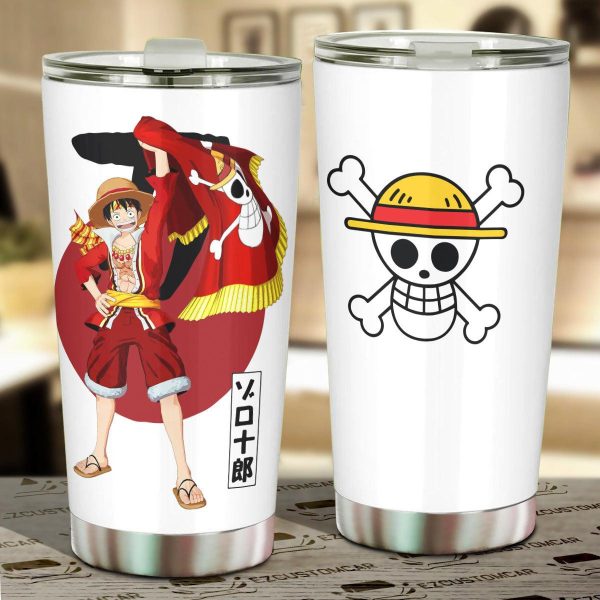 Luffy Stainless Steel Tumbler Custom One Piece Anime Car Accessories