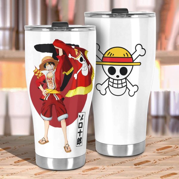 luffy stainless steel tumbler custom one piece luffy flag car accessories qwh5w