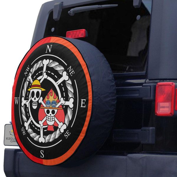 luffy x ace spare tire cover custom one piece anime car accessories axwio
