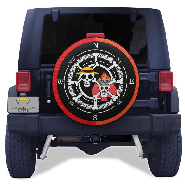 Luffy x Ace Spare Tire Cover Custom One Piece Anime Car Accessories