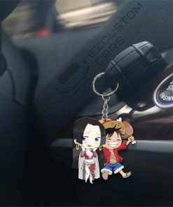 luffy x hancock keychains custom one piece anime car accessories eatcn