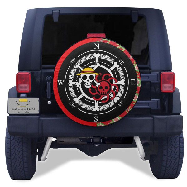 Luffy x Hancock Spare Tire Cover Custom One Piece Anime Car Accessories