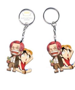 luffy x shanks keychains custom one piece anime car accessories 1ncqy