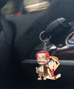 luffy x shanks keychains custom one piece anime car accessories 7g4gl