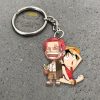Luffy x Shanks Keychains Custom One Piece Anime Car Accessories