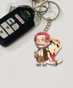 luffy x shanks keychains custom one piece anime car accessories y8shw