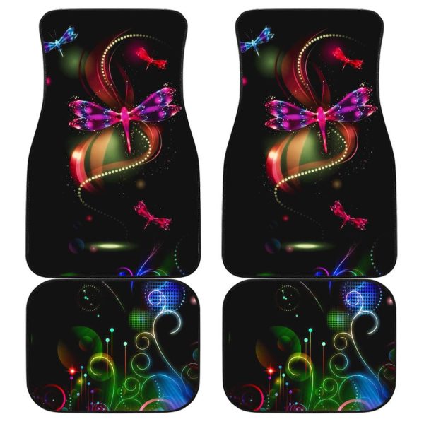 Pattern Dragonfly Car Floor Mats Custom Dragonfly Car Accessories