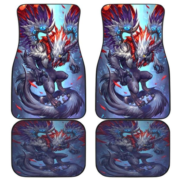 Black Fox Mythical Creatures Car Floor Mats Custom Mythical Creatures Car Accessories