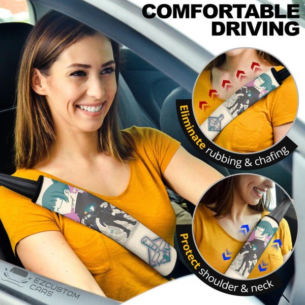 Maki Zenin Custom Jujutsu Kaisen Anime Seat Belt Covers Anime Car Accessories