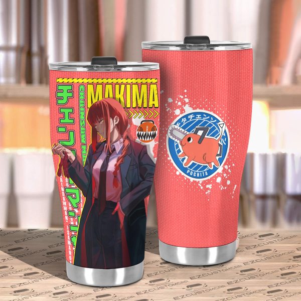 makima travel mug gift idea for chainsaw man fans bi4yx