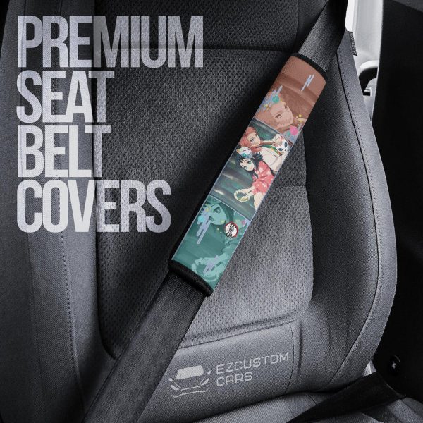Makomo & Sabito Demon Slayer Seat Belt Covers Custom Anime Car Accessories