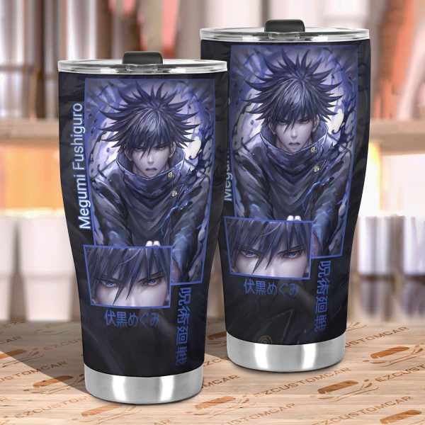 megumi fushiguro custom jujutsu kaisen anime car tumblers cup car accessories 3d3gi
