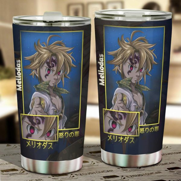 Meliodas Custom Seven Deadly Sins Anime Car Tumbler Cup Car Accessories