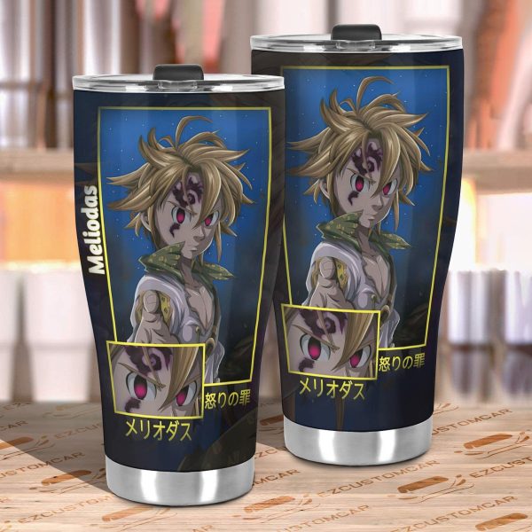 meliodas custom seven deadly sins anime car tumbler cup car accessories ie8ux