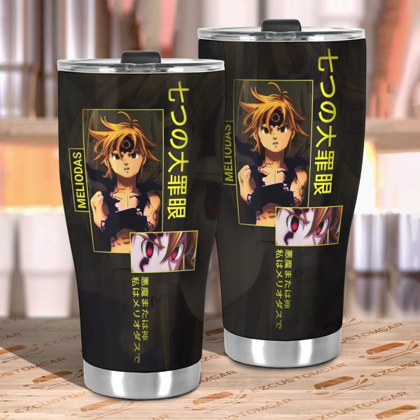 meliodas custom seven deadly sins anime car tumbler cup car accessories ifcvp