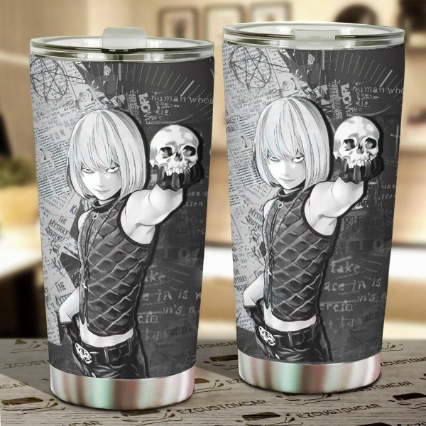 Misa Amane Car Tumbler Cup Cutsom Death Note Black White Anime Car Accessories