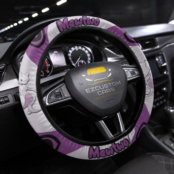 Mewtwo Pokemon Anime Steering Wheel Cover