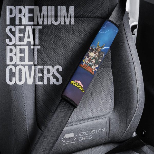 mha heroes x villains car accessories anime seat belt covers t25st