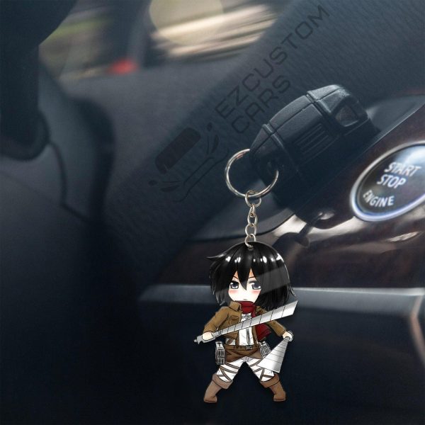 mikasa ackerman keychains attack on titan qyaxw