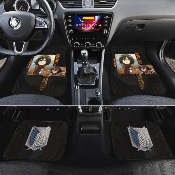 mikasa car floor mats attack on titan uaozn