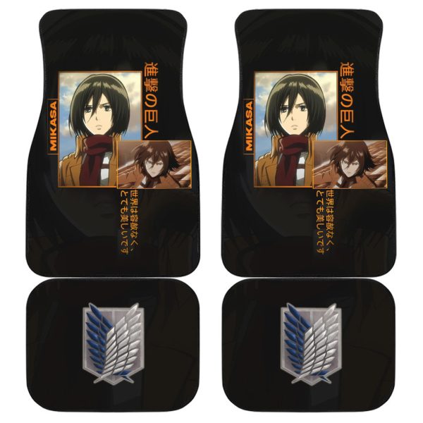 Mikasa Attack On Titan Car Floor Mats Fan Gift