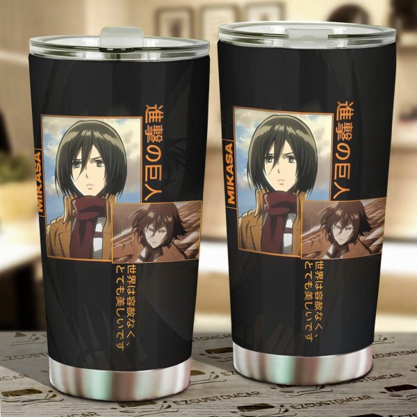 Attack on Titan Mikasa Ackerman Car Tumbler Cup Soldier