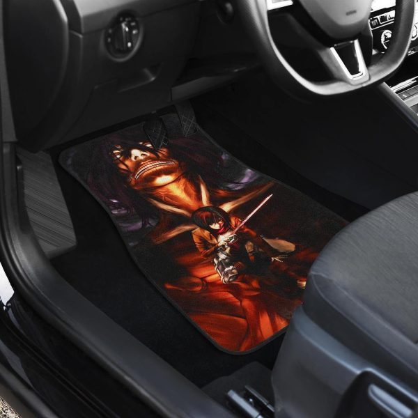 mikasa eren titan attack on titan car floor mats zcuvv