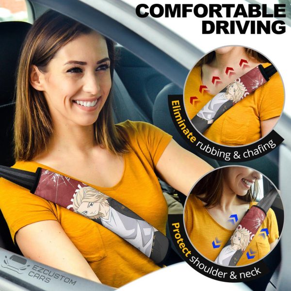 Mikey Seat Belt Covers Custom Tokyo Revengers Anime Car Accessories