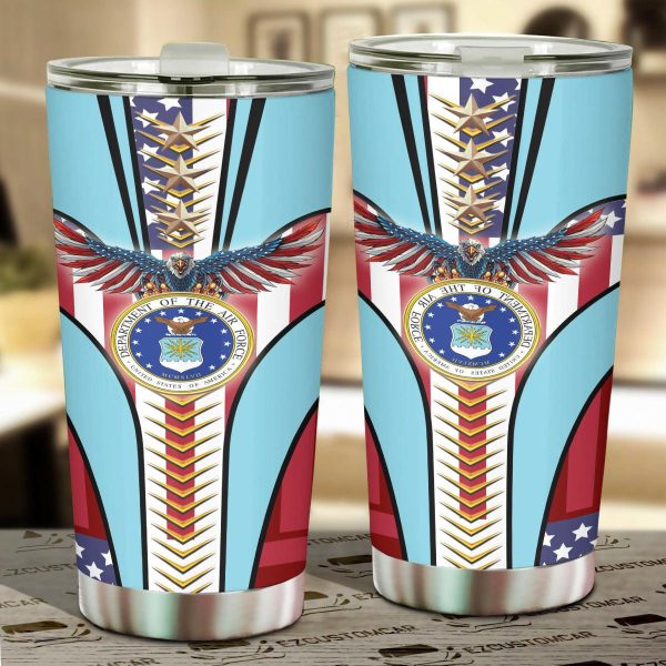US Air Force Insulated Tumbler Cup Car Accessories
