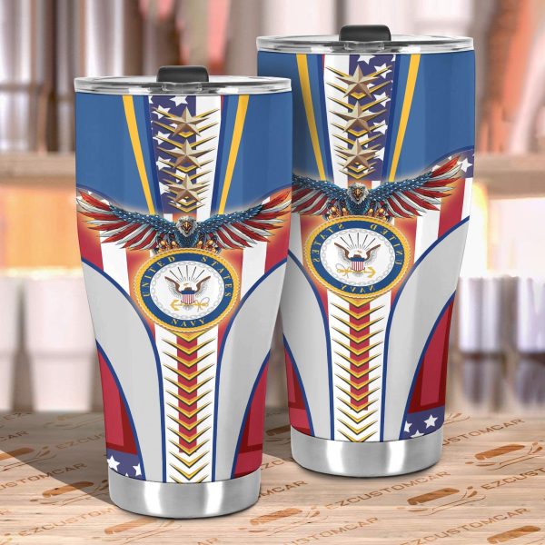 military car accessories custom car tumblers cup navy jgua3